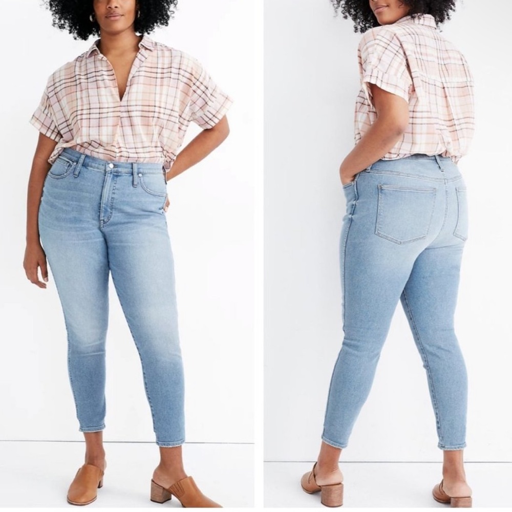 Madewell 10" High-Rise Skinny Crop Jeans in Horne Wash 30